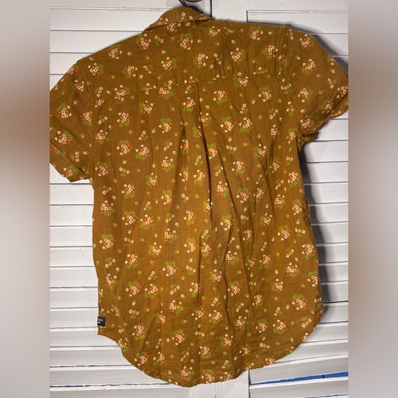 Toad & Co Organic Cotton Floral Button Down Shirt XS Cottagecore - Picture 2 of 4